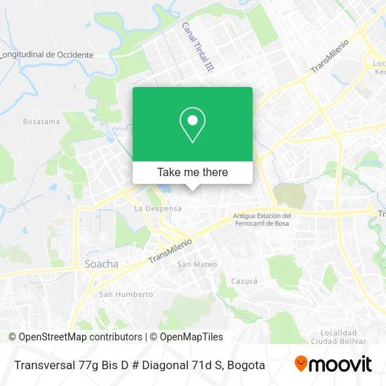 Mapa de Transversal 77g Bis D # Diagonal 71d S