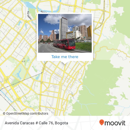 Avenida Caracas # Calle 76 map