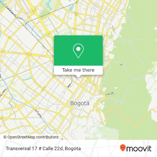 Transversal 17 # Calle 22d map