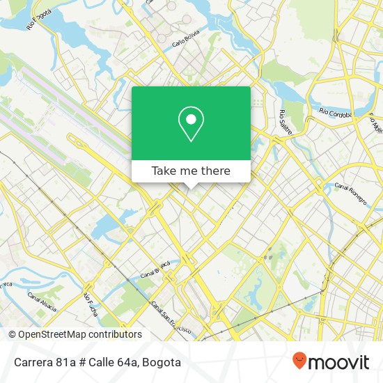 Carrera 81a # Calle 64a map
