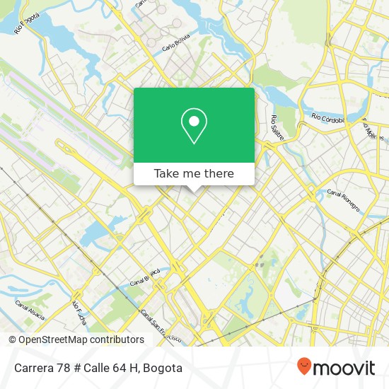 Mapa de Carrera 78 # Calle 64 H