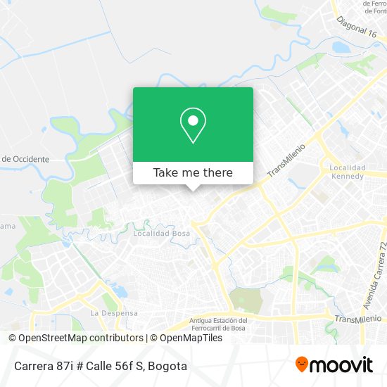 Carrera 87i # Calle 56f S map