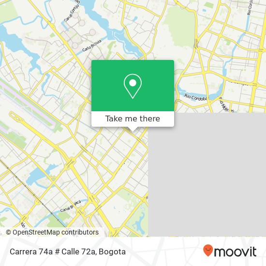 Mapa de Carrera 74a # Calle 72a