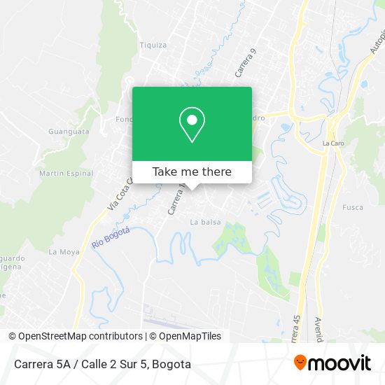 Mapa de Carrera 5A / Calle 2 Sur 5
