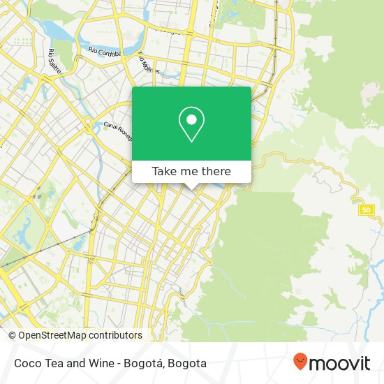Mapa de Coco Tea and Wine - Bogotá