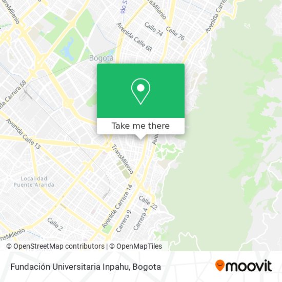 Mapa de Fundación Universitaria Inpahu