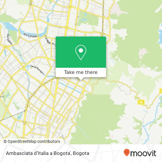 Ambasciata d'Italia a Bogota' map