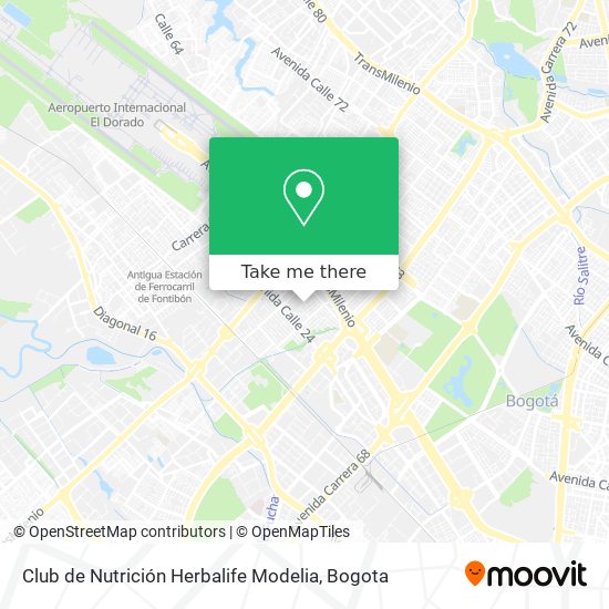 Mapa de Club de Nutrición Herbalife Modelia