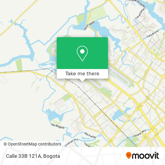 Calle 33B 121A map