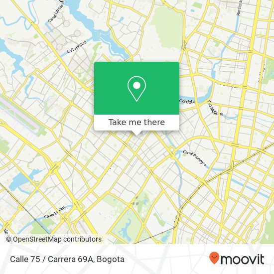 Calle 75 / Carrera 69A map