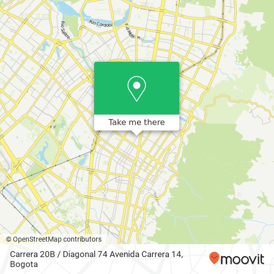 Mapa de Carrera 20B / Diagonal 74 Avenida Carrera 14