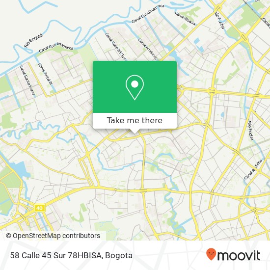 58 Calle 45 Sur 78HBISA map