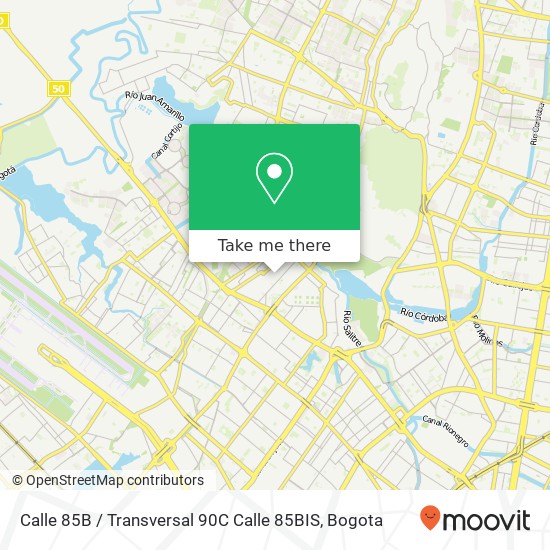 Mapa de Calle 85B / Transversal 90C Calle 85BIS
