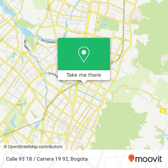 Mapa de Calle 93 18 / Carrera 19 92