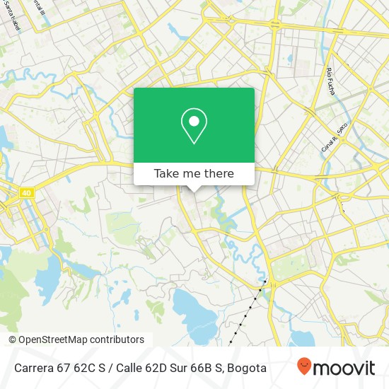 Mapa de Carrera 67 62C S / Calle 62D Sur 66B S