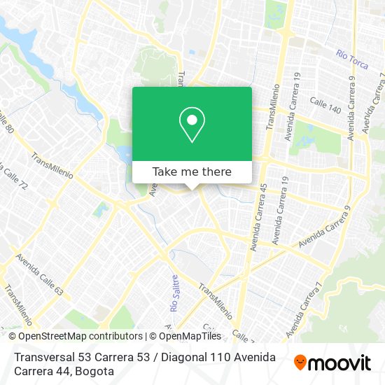 Transversal 53 Carrera 53 / Diagonal 110 Avenida Carrera 44 map
