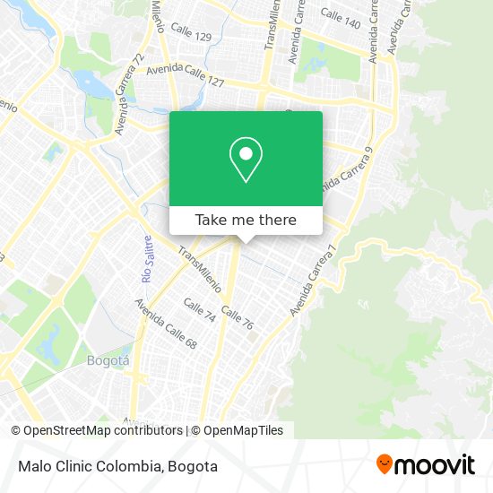 Malo Clinic Colombia map