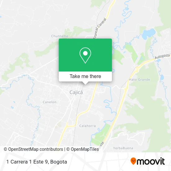 Mapa de 1 Carrera 1 Este 9