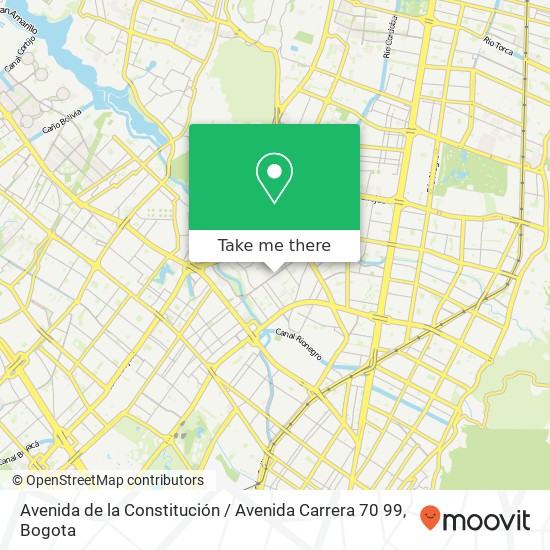 Avenida de la Constitución / Avenida Carrera 70 99 map