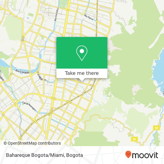 Bahareque Bogota/Miami map