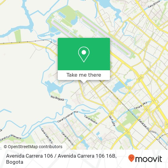 Mapa de Avenida Carrera 106 / Avenida Carrera 106 16B