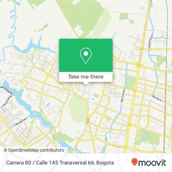 Mapa de Carrera 80 / Calle 145 Transversal 66