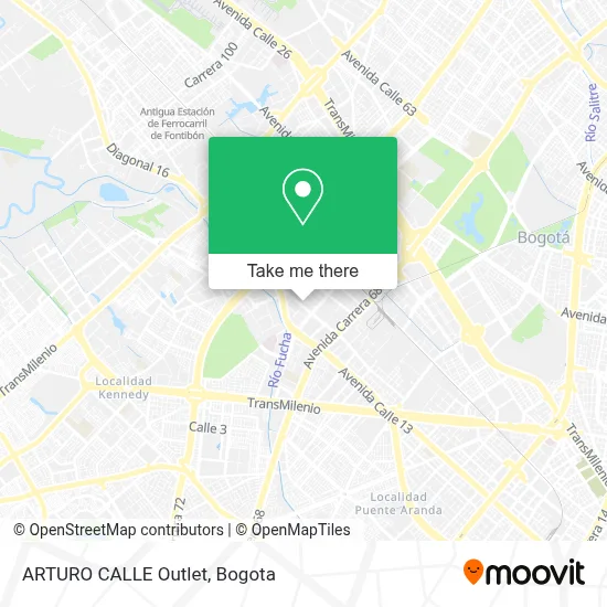 ARTURO CALLE Outlet map