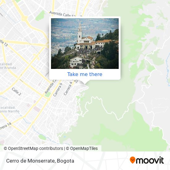 Cerro de Monserrate map