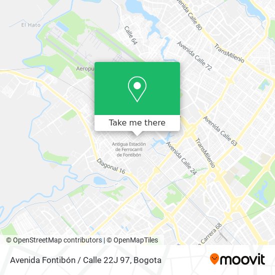 Mapa de Avenida Fontibón / Calle 22J 97