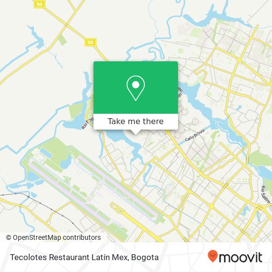 Tecolotes Restaurant Latín Mex map