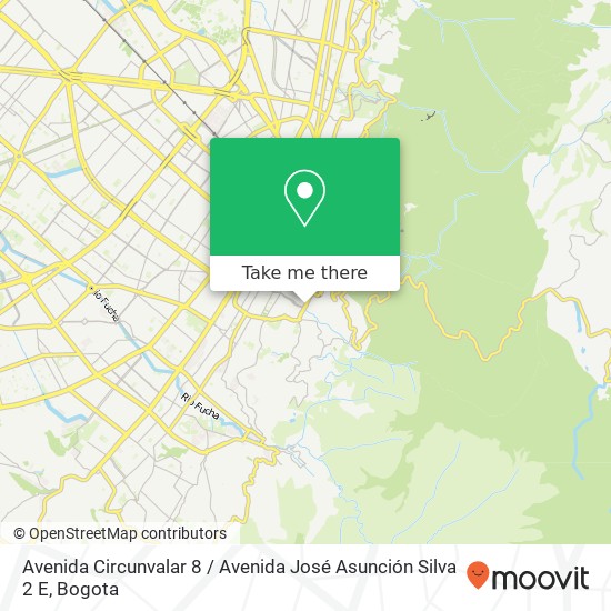 Avenida Circunvalar 8 / Avenida José Asunción Silva 2 E map
