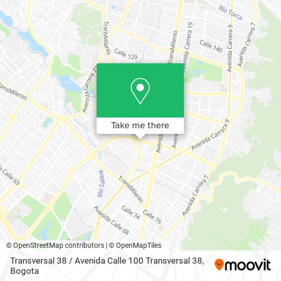 Mapa de Transversal 38 / Avenida Calle 100 Transversal 38