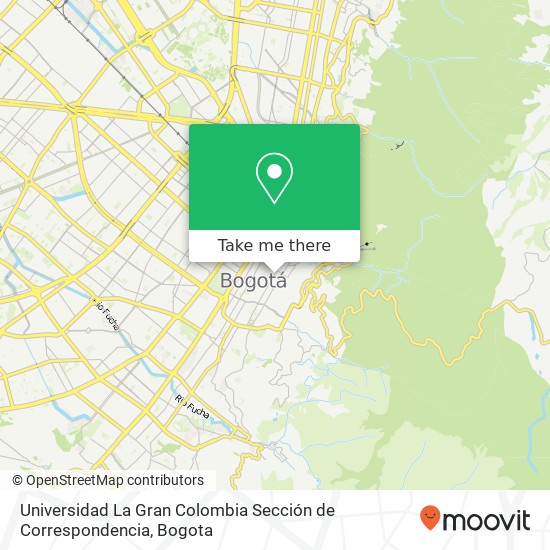 Universidad La Gran Colombia Sección de Correspondencia map