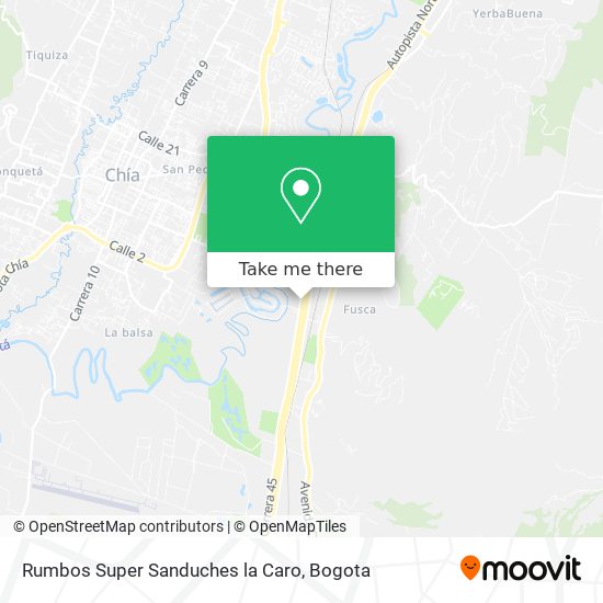 Rumbos Super Sanduches la Caro map