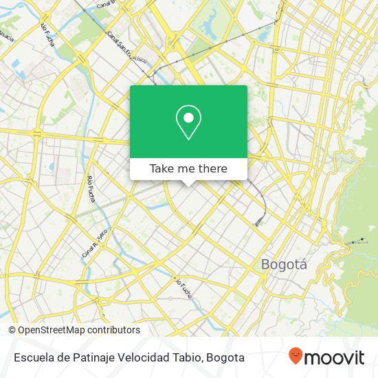 Escuela de Patinaje Velocidad Tabio map