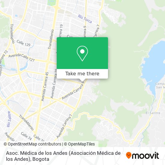 Asoc. Médica de los Andes map