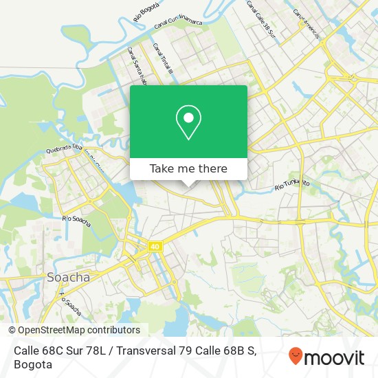 Mapa de Calle 68C Sur 78L / Transversal 79 Calle 68B S