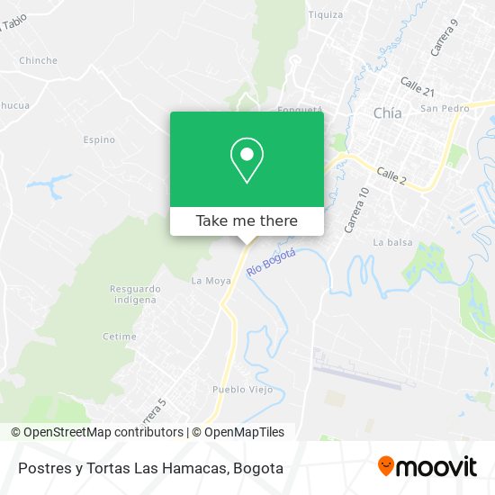 Postres y Tortas Las Hamacas map