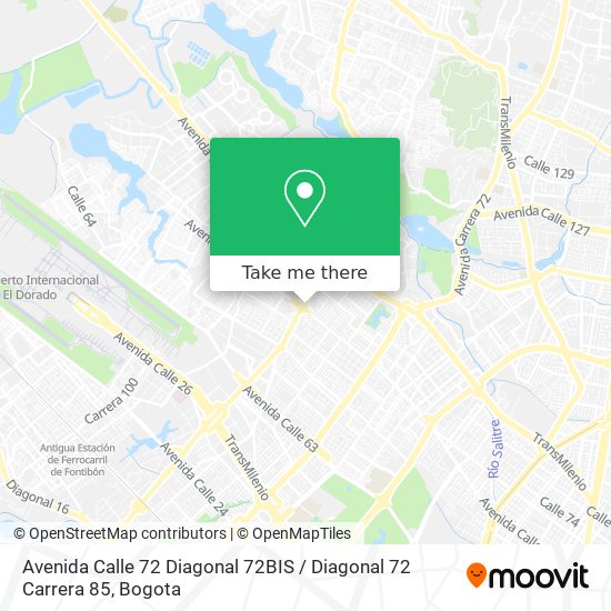 Avenida Calle 72 Diagonal 72BIS / Diagonal 72 Carrera 85 map