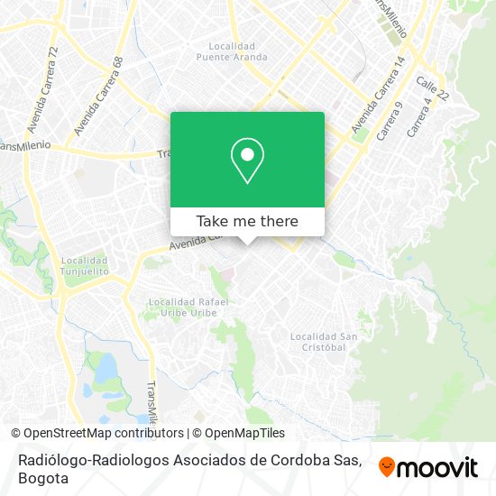 Mapa de Radiólogo-Radiologos Asociados de Cordoba Sas