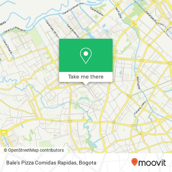 Bale's Pizza Comidas Rapidas map