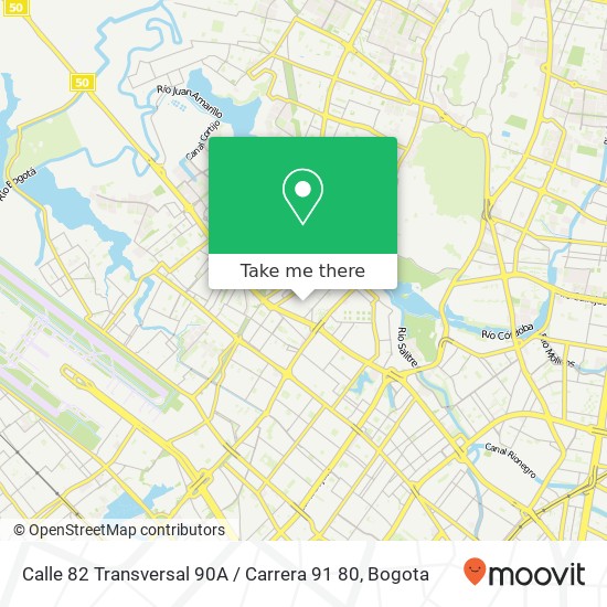 Mapa de Calle 82 Transversal 90A / Carrera 91 80