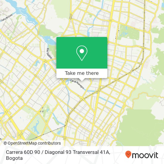 Mapa de Carrera 60D 90 / Diagonal 93 Transversal 41A