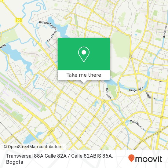 Transversal 88A Calle 82A / Calle 82ABIS 86A map