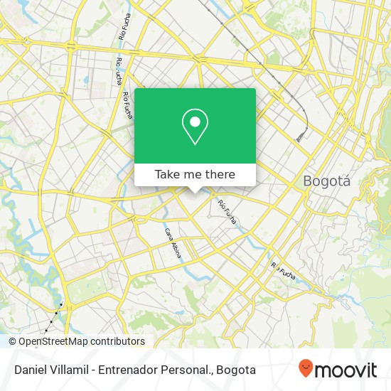 Mapa de Daniel Villamil - Entrenador Personal.