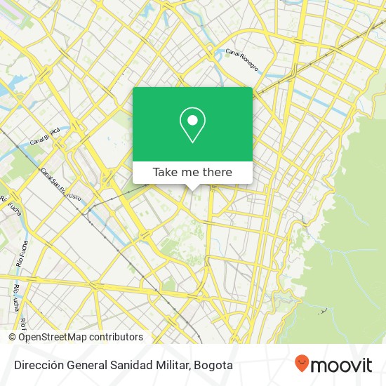 Mapa de Dirección General Sanidad Militar