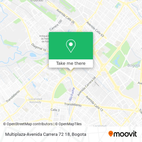 Mapa de Multiplaza-Avenida Carrera 72 18