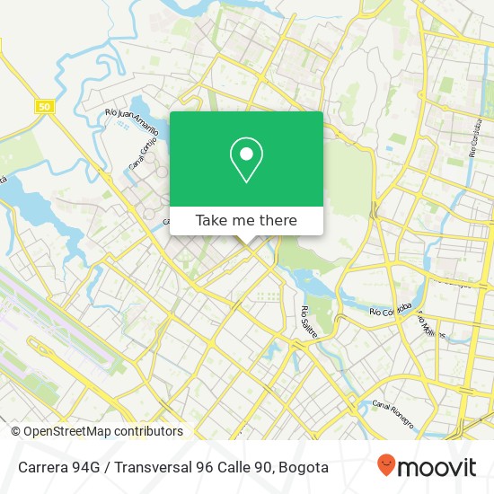 Mapa de Carrera 94G / Transversal 96 Calle 90