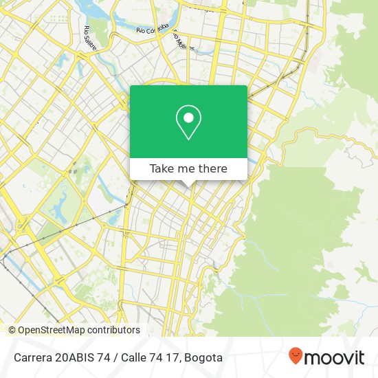 Carrera 20ABIS 74 / Calle 74 17 map