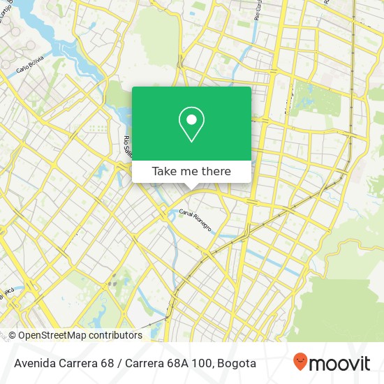 Mapa de Avenida Carrera 68 / Carrera 68A 100